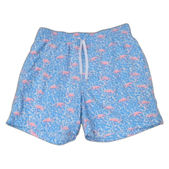 Chubbies Blue Flamingo Pattern Swim Trunks Shorts Men's Size Medium - Picture 1 of 2